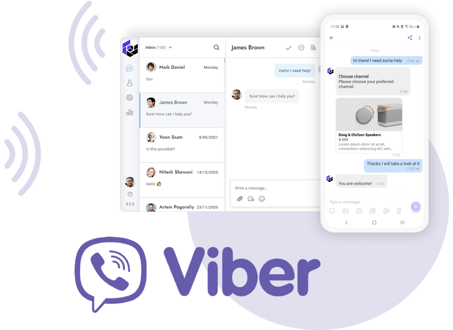 Viber chat integration